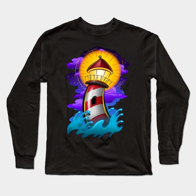 The Little Lighthouse Long Sleeve T-Shirt by Dorian Bakalov